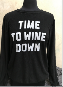 Women's Pullover Sweatshirt- "WINE DOWN" - younican