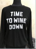 Women's Pullover Sweatshirt- "WINE DOWN" - younican