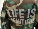 LIFE IS BEAUTIFUL CROPPED CAMO JACKET - younican
