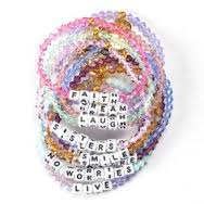 Little Words Project- Beaded white Bracelet: - younican